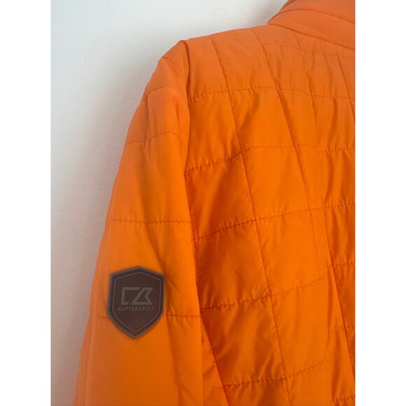 Cutter & Buck Rainier CB WeatherTec Quilted Nylon Jacket - Orange, L - Picture 7 of 8